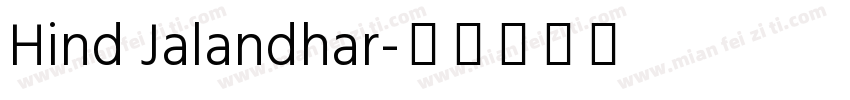 Hind Jalandhar字体转换